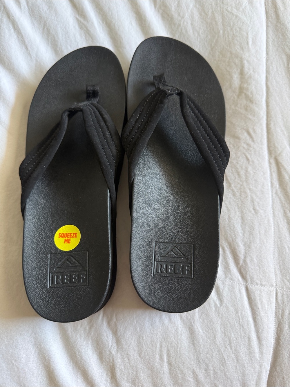 Reef Black Padded Strap Flip Flops